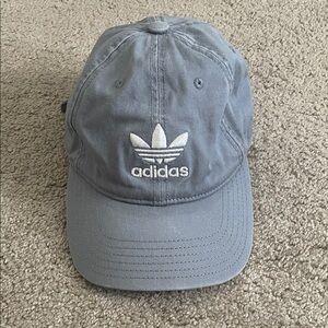 adidas gray Trefoil Dad Hat